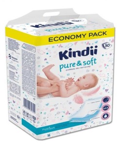 KINDII Podkłady jednorazowe Pure & Soft 30 szt. (60x40)