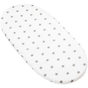 Prześcieradło z gumką do GONDOLI i KOŁYSKI 80 x 40 cm - Szare Gwiazdki 