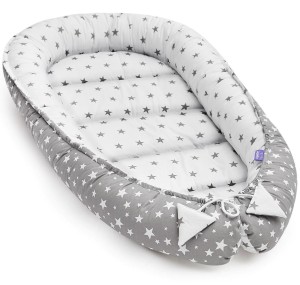 (Outlet) Kokon XXL 65 x 120 cm - Szare gwiazdki 