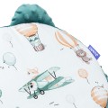 Poduszka MIŚ - Balloon Travel i szmaragdowe Minky - opinie