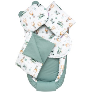 Zestaw 5 elementowy XXL - Balloon Travel (bawełniany)