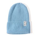 Czapeczka z dzianiny bawełnianej - LIGHT BLUE  - opinie