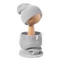 Czapeczka z dzianiny bawełnianej - LIGHT GREY  - opinie