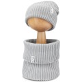 Czapeczka z dzianiny bawełnianej - LIGHT GREY  - opinie