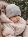 Czapeczka z dzianiny bawełnianej - LIGHT GREY  - opinie