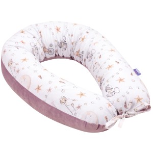 Poduszka ciążowa - Candy Circus i wrzosowy Soft Velvet 