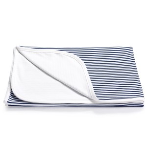 Kocyk Dzianinowy - Navy Blue Stripes