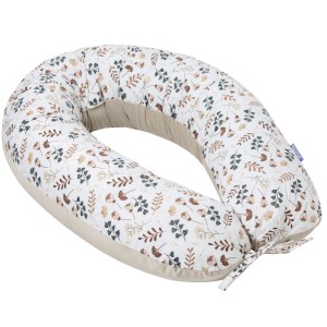 Poduszka ciążowa - Boho Garden i ecru Velvet