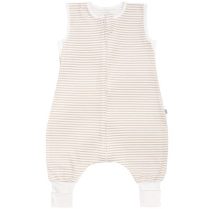 Śpiworek dzianinowy z nogawkami - Beige Stripes