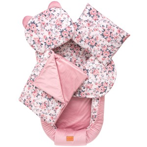 Zestaw 5 elementowy XXL - Roses i Smokey Pink Soft Velvet