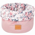 Pojemnik / koszyk na akcesoria dla niemowlaka - Roses i Smokey Pink Soft Velvet - opinie