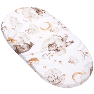 Prześcieradło z gumką do GONDOLI i KOŁYSKI 80 x 40 cm - Sweet Teddy 