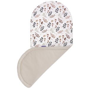 Materac do kokonu Comfort - Boho Garden  i ecru Velvet 