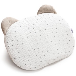 Muślinowa Poduszka MIŚ - Little Stars i Ecru Velvet