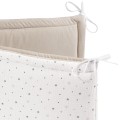 (Outlet) Muślinowy Ochraniacz do łóżeczka XXL - Little Stars i Ecru Velvet  - opinie