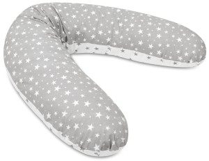 Wielofunkcyjna poduszka ciążowa Jukki "Bumerang" - Szare Gwiazdki