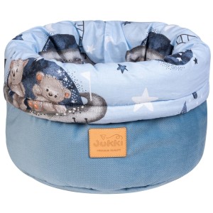 Pojemnik / koszyk na akcesoria dla niemowlaka - Astro Bear i jeansowy Velvet
