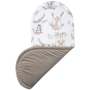 Materac do kokonu Comfort - Happy Jungle i Latte Velvet