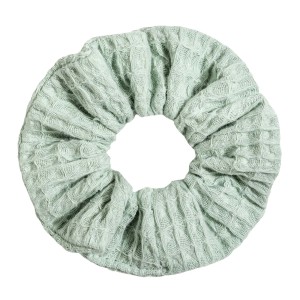 Gumka do włosów SCRUNCHIES z bawełny wafelkowej - Sage