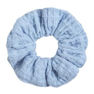 Gumka do włosów SCRUNCHIES z bawełny wafelkowej - Blue