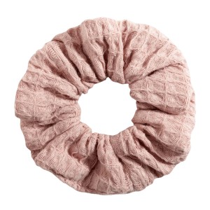 Gumka do włosów SCRUNCHIES z bawełny wafelkowej - Pink