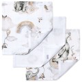 Pieluszki muślinowe 30x30 cm 3pak - Elephant's Paradise - opinie