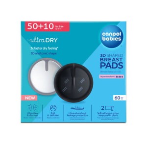 Canpol babies Wkładki laktacyjne oddychające ultrachłonne 3D Czarne (60 szt.)