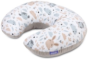 Poduszka rogal + zdejmowana poszewka - Very Morning i Szary Velvet