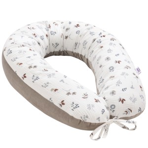 Muślinowa Poduszka ciążowa - Simply Nature i Latte Velvet