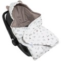 Bawełniany kocyk /otulacz z kapturem do fotelika niemowlęcego - Simply Nature - opinie