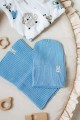 Czapeczka z dzianiny bawełnianej - LIGHT BLUE  - opinie