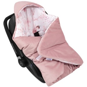 (Outlet) Kocyk do fotelika samochodowego - Little Fairy i Smokey Pink Soft Velvet  