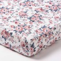 Bawełniane prześcieradło z gumką do łóżeczka 120x60cm - Roses - opinie