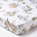Bawełniane prześcieradło z gumką do łóżeczka 120x60cm - Savanna Fun - opinie