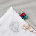 Kocyk niemowlęcy 55x75cm - Cloudy Bears  i szary Velvet - opinie