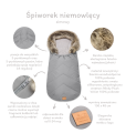 (Outlet) Zimowy śpiworek dziecięcy do wózka, gondoli i sanek - LIGHT GREY WINTER   - opinie