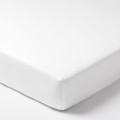 (Outlet) Bawełniane prześcieradło z gumką do łóżeczka 120x60cm - w kolorze białym  - opinie