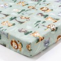 Bawełniane prześcieradło z gumką do łóżeczka 140x70cm - Tropical Animals - opinie