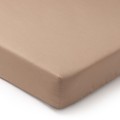 Bawełniane prześcieradło z gumką do łóżeczka 120x60cm - Caramel - opinie