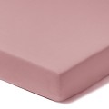 Bawełniane prześcieradło z gumką do łóżeczka 120x60cm - Dark Pink - opinie