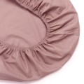 Bawełniane prześcieradło z gumką do łóżeczka 120x60cm - Dark Pink - opinie