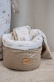 Pojemnik / koszyk na akcesoria dla niemowlaka - Swan Family i Cappuccino Soft Velvet - opinie