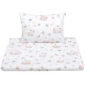 Komplet pościeli, poszewka 60 x 40 cm i poszwa 120 x 90 cm - Swan Family  - opinie