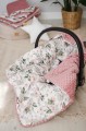 Kocyk do fotelika samochodowego - Secret Garden i Old Rose Minky - opinie