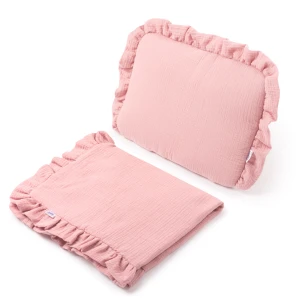 (Outlet) Muślinowy zestaw do wózka - Pink