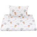 (Outlet) Komplet pościeli, poszewka 60 x 40 cm i poszwa 135 x 100 cm - Cloudy  Bears  - opinie