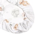 (Outlet) Bawełniane prześcieradło z gumką do łóżeczka 140x70cm - Cloudy Bears  - opinie