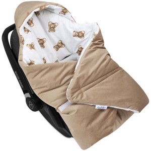 (Outlet) Kocyk do fotelika samochodowego - Mr. Teddy i Caramel Velvet  