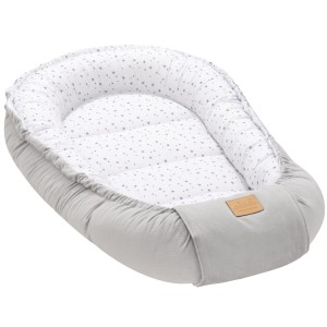 (Outlet) Kokon Comfort - Twinkle Stars i szary Velvet