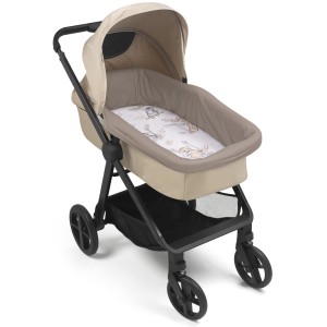 (Outlet) Zestaw do gondoli – bawełniany ochraniacz + prześcieradło Happy Jungle